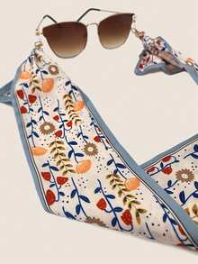 1pc Printed Fabric Fashion Eyeglass Chain, Spring Women Eyeglasses Anti-Slip Strap, Eyeglasses Lanyard, Eyewear Accessories, Mask Fixing Strap, Creative Mask Lanyard, Gift, Reading Glasses Chain - Multicolor - View 7