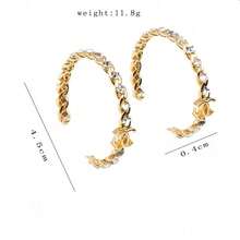 Women's Minimalist Retro Cold Style Twist Cross Earrings & Studs, Small Fashion Accessories - Vàng - Xem 5