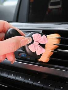1pc Car Interior Cleaning Soft Bristle Brush, Suitable For Car Air Conditioning Vents, Dashboard, Air Conditioning Outlets, Car Dedicated Dust Removal Soft Bristle Brush, Car Detailing Accessories (Multiple Colors Available) - A - View 2