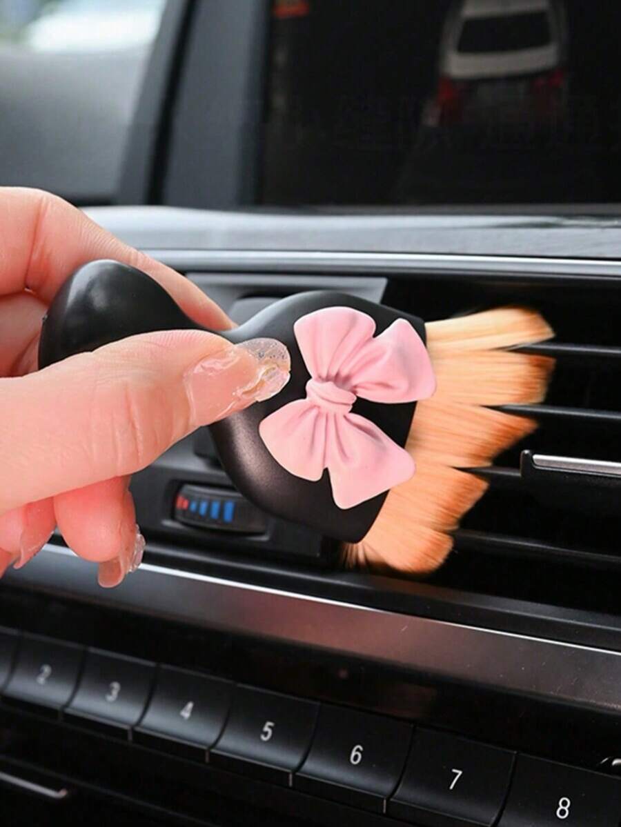 1pc Car Interior Cleaning Soft Bristle Brush, Suitable For Car Air Conditioning Vents, Dashboard, Air Conditioning Outlets, Car Dedicated Dust Removal Soft Bristle Brush, Car Detailing Accessories (Multiple Colors Available)