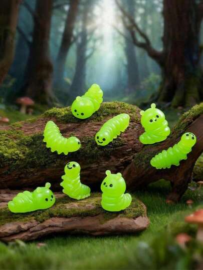 4/8Pcs Random Cute Small Miniature Decor Accessories, Stress Relief Healing Ornaments For Office Desk, Bedroom Corner, DIY Gardening Scene, Soft Plush Colorful, Suitable For Miniature Landscape, Office, Room, Handicraft Scenes, Easily Create A Warm And Adorable Atmosphere For Various Spaces