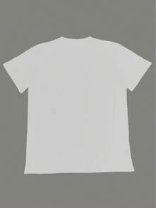 Men's Casual Graphic Print T-Shirt, Crew Neck, Short Sleeves, Cotton Blend, Comfortable, Versatile, Ideal For Leisure, Sports, Fitness And Everyday Use EDA5247-X - 白色 - 查看 2