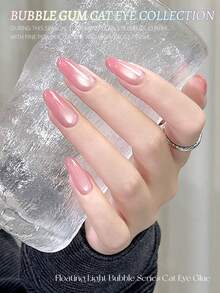 MISSMONDAY 15ml/Bottle Bubble Cat Eye Gel Nail Polish, Glass Bead Effect Cat Eye Magnetic Semi-Permanent Soak-Off UV Gel Nail Polish, Suitable For Summer Manicure, DIY Nail Art For Home And Salon Use - Multicolor - View 8