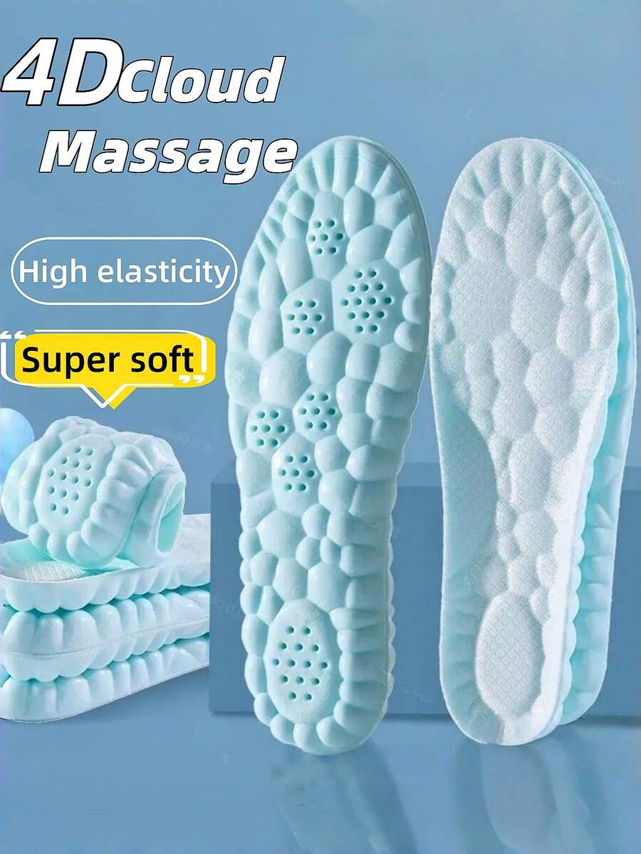 Miếng lót giày thể thao đàn hồi cao, kiểu dáng unisex, đế mềm thoáng khí, chống mỏi lâu dài, chất liệu PU, màu xanh bạc hà, hàng mới mùa hè, lựa chọn quà tặng tuyệt vời. - Màu xanh bạc hà - Xem 1