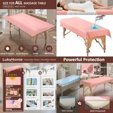 Funda de mesa de masaje para camas de esteticista funda de cama reutilizable de piel sintética con pestañas bien protegida cama de masaje en terapia facial spa salón de belleza hoja de cera - como en la imagen - Ver 1