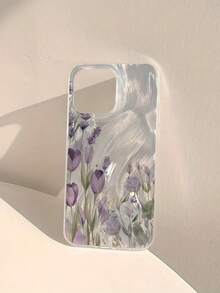 1 ốp lưng điện thoại IMD Feather Chiffon & Creative Purple Flower Print tương thích với Samsung Galaxy S25, S25 Ultra, S24 Ultra, Galaxy S23 Ultra, S23, S22 PLUS, S21U, S21FE, S24FE, S22, S20FE, 17, 16, 15, 14, 13, 12, 11 Pro Max, XS, XR, X, 7, 8, Plus - Màu chuyển sắc - Xem 3