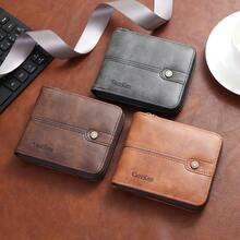 CarrKen New Men's Wallet, Vintage Fashion Multi-Function Zipper Wallet, Youth Student Versatile Multi-Card Holder, Gift For Men - Brown - View 7