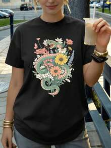 Women T-Shirts - Black - View 1