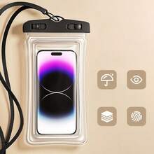 Universal Waterproof Touchscreen Phone Waterproof Bag, 3D Waterproof Phone Protective Case, Essential For Travel, Beach, Pool, Cruise, Suitable For Galaxy Phones, Ideal For Swimming, Rainy Days And Outdoor Activities, Effectively Prevents Phone Water Damage - Multicolor - View 12