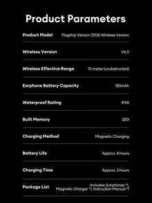 Lenovo 联想S106蓝牙耳机，防水耳塞，适用于游泳、运动、跑步、骑行，颈挂式设计，蓝牙/MP3双模式，内置存储，超长续航，开放式无线耳机，兼容智能手机和电脑 - 查看 10