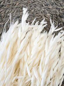 15/30/60pcs Artificial Oat Flower Bouquet, Suitable For Wedding, Christmas Decoration, DIY Home Decor - White - View 3