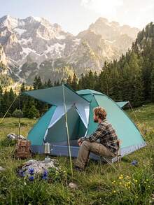 Tenda Luar Ruangan Aneka Warna, Tahan Air, Tahan Sinar UV, Anti Serangga, Mudah Dirakit, Portabel, Buatan Tangan, Perlengkapan Luar Ruangan, Cocok Untuk 1-3 Orang Berkemah, Mendaki, Trekking - MultiWarna - View 7