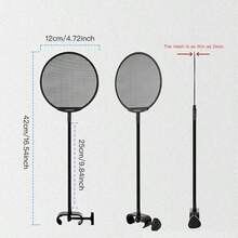 Metal Microphone Pop Filter, Double Layer Windproof Mask, Studio Mic Anti-Spray Shield, Metal Wind Screen Isolation Shield For Condenser Mic, Live Streaming Podcast Recording Broadcasting Gaming Vocal Protection Cover - Microphone Pop Filter - View 6