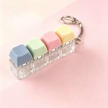 1pc Button Toy, Stress Relief Keyboard Keychain, Colorful Fingertip Toy, Can Effectively Relieve Stress And Has Bright Macaron Colors. The Appearance, Color And Design Are Very Attractive, Making It A Perfect Choice For Party Gifts, Presents And Gifts For Friends. - Multicolor - View 7