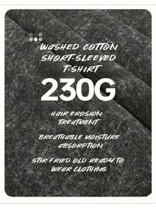 Rhude 230G Washed Cotton T-Shirt, Adult Men's Vintage Eagle & Cloud Print Top,  Short Sleeve For Daily Wear & Casual Outings2026 - xanh quân đội - Xem 2