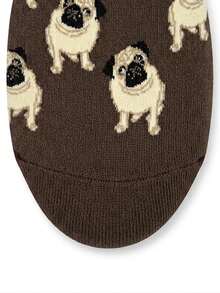 Cute Pug Print Mid-Calf Socks, Unisex Fashion Funny Socks, Interesting Dog Pattern Design, Sweet Gift For Dog Lovers - Multicolor - View 7