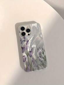 1 ốp lưng điện thoại IMD Feather Chiffon & Creative Purple Flower Print tương thích với Samsung Galaxy S25, S25 Ultra, S24 Ultra, Galaxy S23 Ultra, S23, S22 PLUS, S21U, S21FE, S24FE, S22, S20FE, 17, 16, 15, 14, 13, 12, 11 Pro Max, XS, XR, X, 7, 8, Plus - Màu chuyển sắc - Xem 2