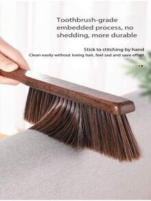 Duster Brush, Dust Removal Brush, Bed Brush Broom, Chicken Wing Wood, Household Wooden Soft Bristle Brush, Compact Bed Duster Broom - Straight-handled Chicken Wing Wood Brush [3 Rows Of Bristles] - View 6