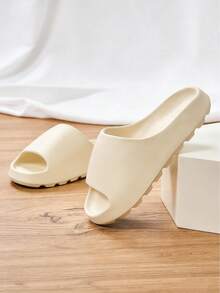 Dép lê mùa hè unisex, dép đế mềm thời trang chống trơn trượt, đế dày, dép đi biển. - màu đen - Xem 2