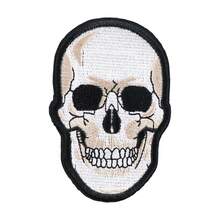 1pc Skull Skeleton Embroidered Patch, Iron-On/Sew-On Applique Decor, Suitable For Jacket, Hat, Accessories - B - View 13