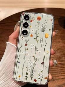 1 Piece Soft Phone Case With Artistic Floral Pattern, Compatible With Huawei Honor, Compatible With Redmi, Compatible With Galaxy A04e/12/A13/A14/A34/A50/A52/A53/A54/S21/S22/S23/S24/S25/S25Ultra/S25FE/S26/S26 PLUS/S26 ULTRA/S26 EDGE, 6A/7A/8A, 12T/13T/15T/15T Pro, International Version, Not The Domestic Version - 透明 6 - 查看 2