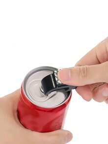 Manual Easy-Open Can Opener With Keychain And Diamond Decoration, Can Lid Opener, Bottle Cap Opener, Beverage Can Opener, Comfortable And Durable Plastic Kitchen Tool, Easy To Open, Portable, Suitable For Soda, Beer And Beverage Can Top Opening, Sealed Lid Removal, Valentine's Day Gift - Multicolor - View 2