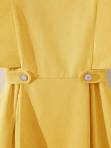 Vestido corto casual azul elegante y romántico para vacaciones y uso diario en el trabajo, vestido azul cielo, vestido azul primavera, vestido azul pastel, vestido azul bebé, vestido elegante para trabajo para mujer, vestido elegante, vestido de lujo para mujer, vestido casual de verano de alta calidad para mujer - Amarillo - Ver 4