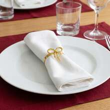 6pcs Gold Butterfly Napkin Rings, Elegant Tabletop Decor - Gold - View 2