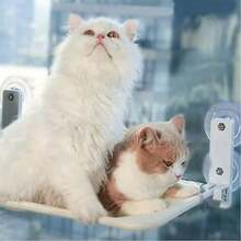1个，45x30厘米吸盘式猫床，阳台玻璃宠物猫吊床，可拆卸可折叠猫床，易于组装的室内猫树，适合猫咪晒太阳 - 均碼 - 查看 2