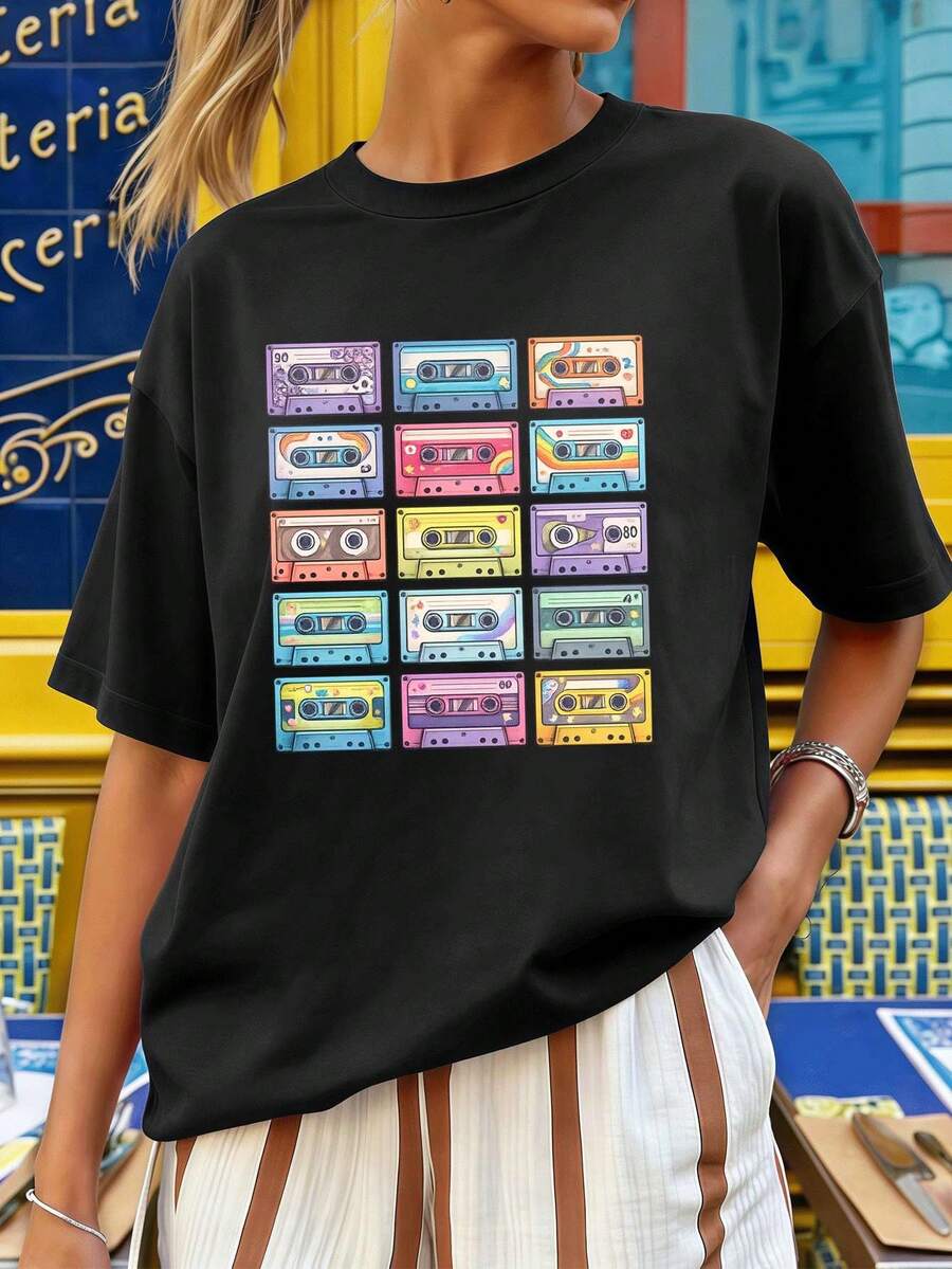 Women T-Shirts - Black - View 1