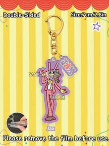 TADC钥匙扣、数码马戏团钥匙扣、Pom-Ni、Caine、Jax、Ragatha、Zooble、Kinger、Gangle、动漫周边、双面钥匙扣、收藏钥匙扣、包包挂饰、汽车配件、节日礼物、生日礼物 - 彩色 - 查看 13