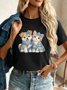 Women T-Shirts - Black - View 1