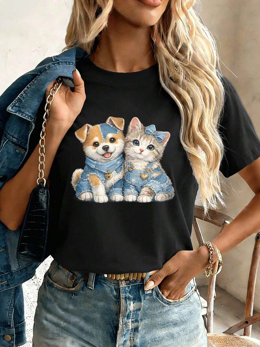 Women T-Shirts - Black - View 1