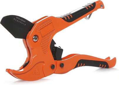 Zantle PVC Pipe Cutter, Ratcheting Hose Cutter One-Hand Fast Pipe Cutting Tool With Ratchet Drive For Cutting Less Than 1-1_4" OD PEX, PVC, And PPR Pipe, Easy-To-Use Pipe And Tube Cutter