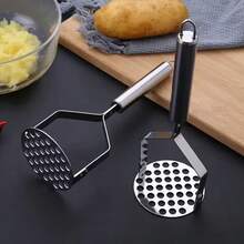1pc Potato Masher, Upgraded Stainless Steel Potato Masher, Durable Kitchen Tool, Suitable For Crushing Beans And Potatoes, Random Design, Can Handle Potatoes, Papayas, Garlic Paste, Manual Potato Masher, Essential Kitchen Item, Handy And Best Gift Choice - Multicolor - View 7