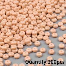 200顆多色天然陶瓷算盤珠玻璃珠 DIY 手作珠飾配件材料，適用於製作手鍊、項鍊 - diy玻璃串珠 - 查看 11
