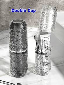 1pc Travel Toothbrush Holder, Portable Toothbrush Cup Case, Plastic Toothbrush Rack Container, Suitable For Travel, Convenient To Carry, Multi-Purpose, Can Hold Toothbrush And Toothpaste, Applicable For School, Camping, Business Trip, Bathroom, Transparent - Travel Rinsing Cup - View 10