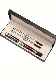 1 Metal Engraved Neutral Pen + 2 Refills + Gift Box, Personalized High-End Business Office Gift, Suitable For Men And Women, Holiday Gift, Engraved Craftsmanship - Ballpoint Pen - View 10