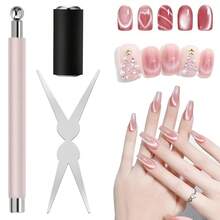 Bộ dụng cụ vẽ móng nghệ thuật mắt mèo 3 trong 1 gồm: khuôn vẽ móng nghệ thuật mắt mèo, hiệu ứng 3D, gel UV, dụng cụ làm đẹp móng mắt mèo và phụ kiện. - Nhiều màu - Xem 8