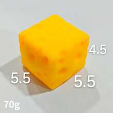 大型软奶酪挤压玩具，填充逼真奶酪块玩具，安静柔软的奶酪减压玩具，超级好玩的挤压玩具，各种逼真食物挤压玩具，节日、生日、复活节、万圣节、圣诞节的理想礼物 - 彩色 - 查看 15