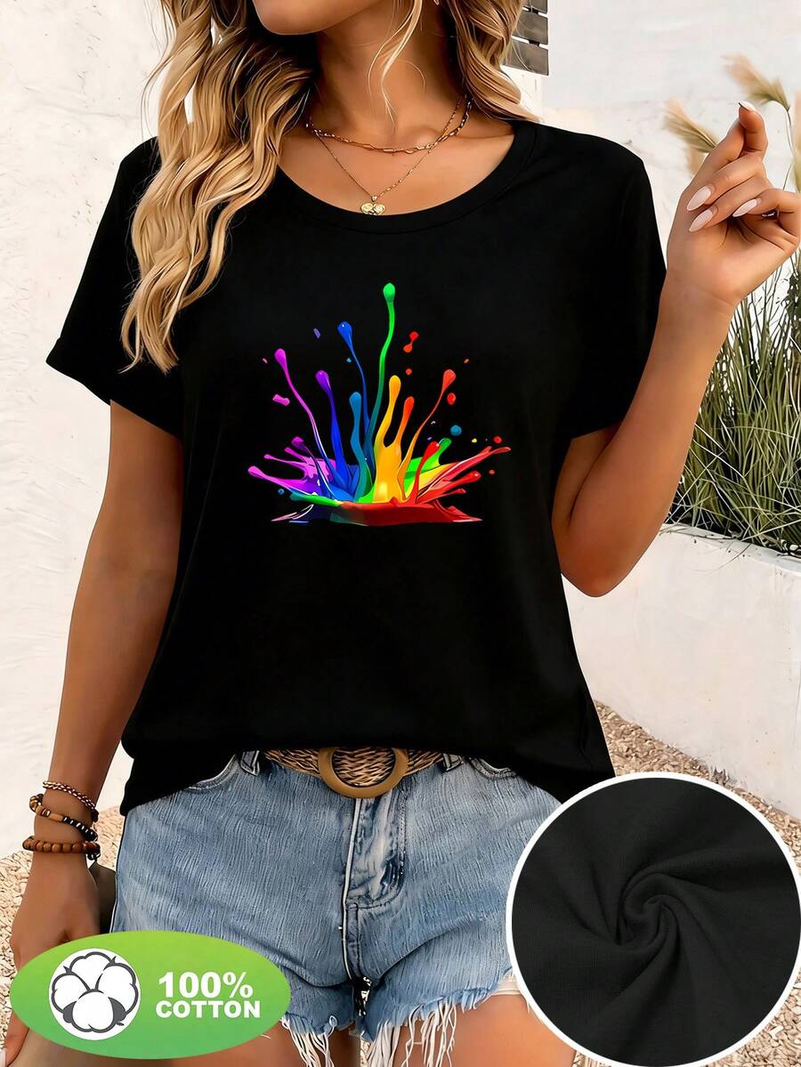Women T-Shirts - Black - View 1