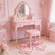 1pc Pink Bow Pattern Doormat, Decorative Carpet, Bedroom Decor, Small Rug, Carpet, Home Decor, Living Room Carpet, Small Living Room Rug, Bedroom Rug, Living Room Home Decor, Outdoor Rug, Washable Carpet - Multicolor 6 - View 3