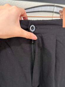Linen Shirt And Shorts Set (2 Pieces) - Black - View 5