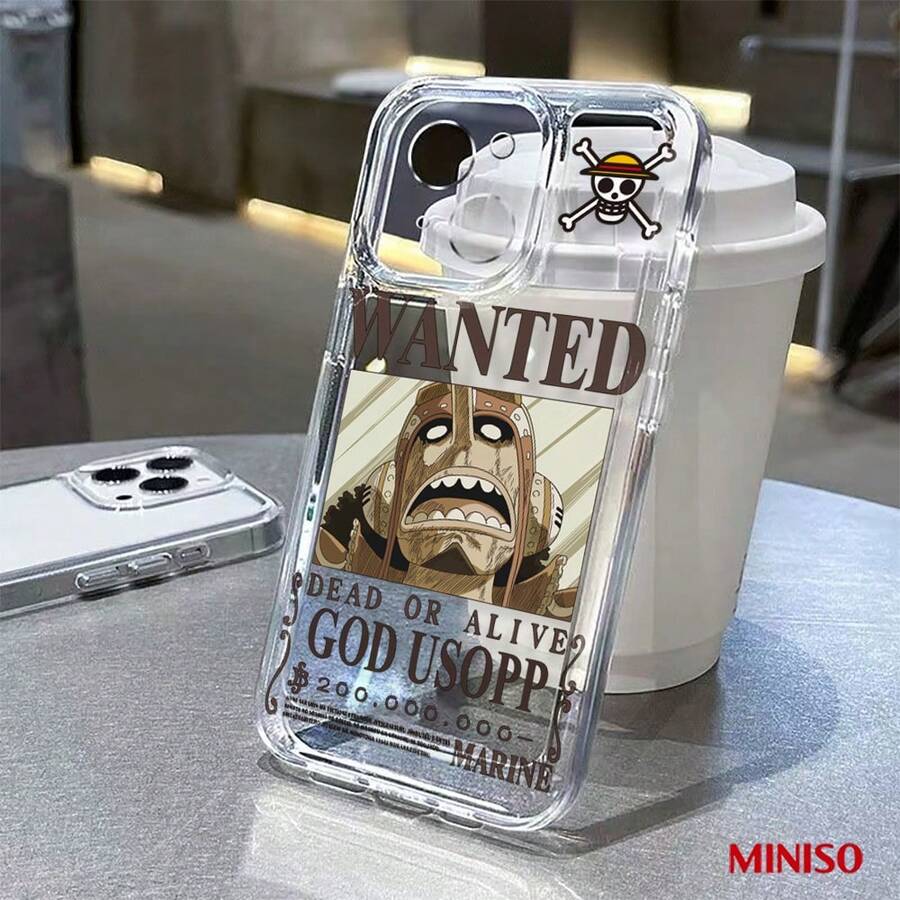 One Piece God Usopp Wanted Poster Clear Phone Case For IPhone 17/17 Pro/17 Pro Max/17 Air/16/15/14/13/12/11/X Series Iphone 17 Pro Max Case Iphone 17 Pro Case Iphone 17 Case The Girlfriend,Ideal Gift For Anime Fans - Clear - View 1