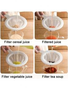 1PC 100-Mesh Fine-Mesh Coffee Filter,Suitable For Home Brewing,A High-Quality Kitchen Sieve Filter,Perfect For Coffee,Wine,Tea, Soy Milk,And Baking –An Easy-To-Clean And Versatile Food Filtering Tool,Ideal For Apartments And Small Kitchens. - Multiple Styles - View 7
