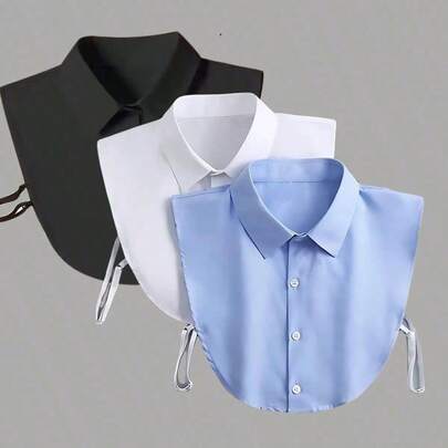 1/2 Pcs Detachable Women Fake Collar Shirt, Fake Half Blouse Beloved By Girls,Festival,Travel