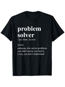 Camiseta con la descripción del trabajo: Solucionador de problemas divertido - Negro - Ver 7