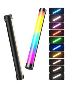 Rechargeable LED Neck Light With RGB Effects, Soft Lighting For Live Streaming And Selfie Photography, RGB LED Handheld Light For Selfie, Live Streaming, Video Shooting, Outdoor Night Scenes And Ambient Lighting - Type a - View 14
