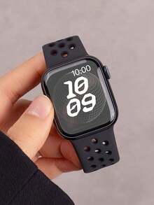 Huastonband 1件透氣穿孔設計戶外運動超薄柔軟矽膠手錶錶帶，相容 SE3 Ultra4 Series 12 S11 S10 S9 S8 S7，適用 38mm 40mm 41mm 42mm 44mm 45mm 49mm 46mm 智慧手錶配件，秋季海灘活動派對女性配件替換錶帶，萬聖節聖誕節新年節日禮物 - 彩色 - 查看 9