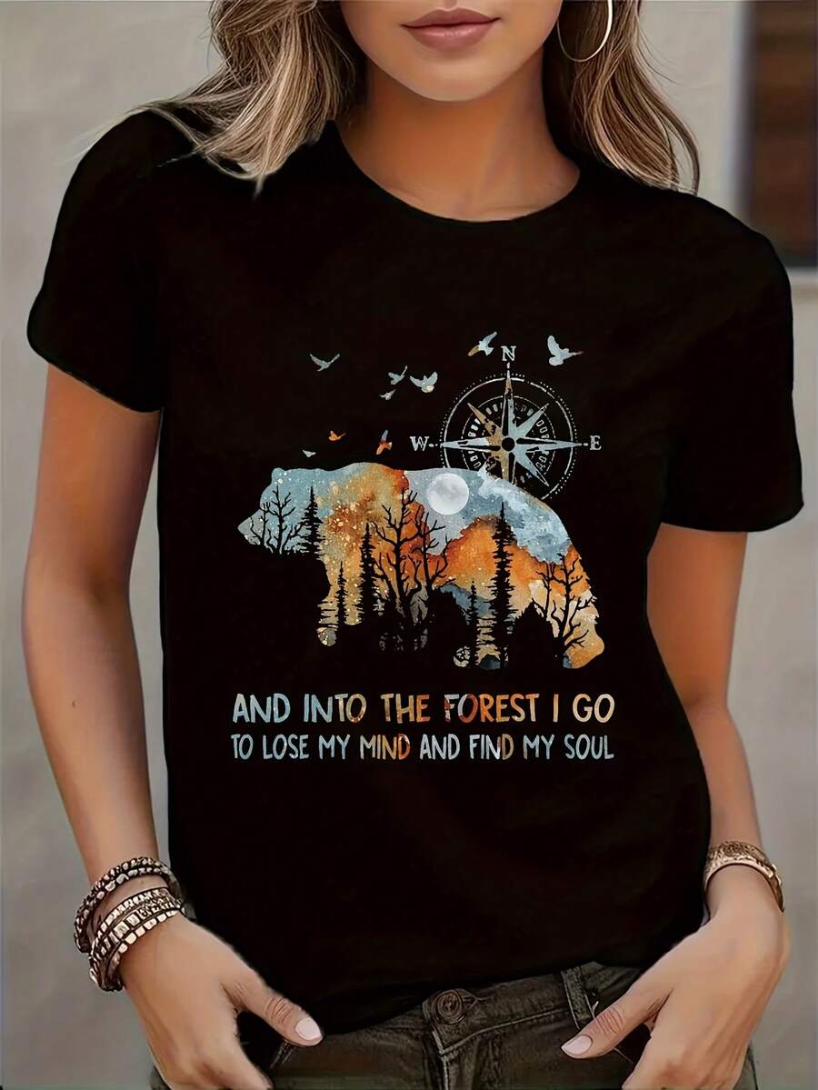 Women T-Shirts - Black - View 1